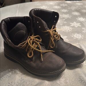 Vintage Men's Roots Black Leather Boots